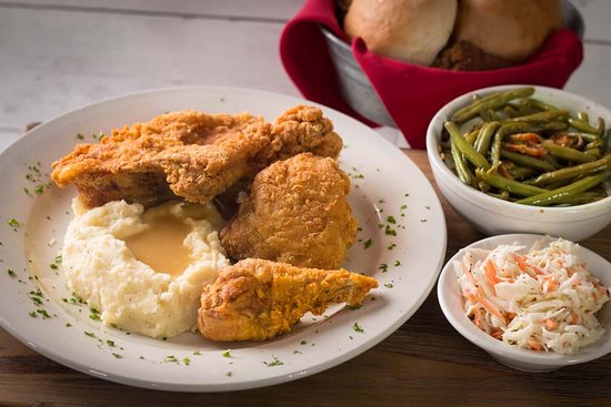 Machine Shed signature dishes The "Shed-Sized" Pork Tenderloin Sandwich, Pot Roast, Fried Chicken, Fixin's (coleslaw, cottage cheese, applesauce) served with every dinner.